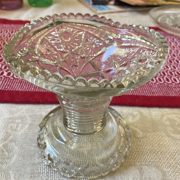 Vintage pressed Glass Punch Bowl Base Stand - Picture 8 of 8
